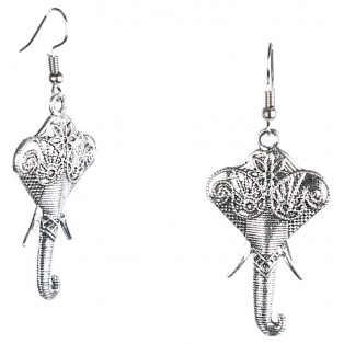 Silver Oxidized Earrings Jhumka Jhumki Bali Imitation Indian Bollywood Ethnic Wedding Jewelry H21